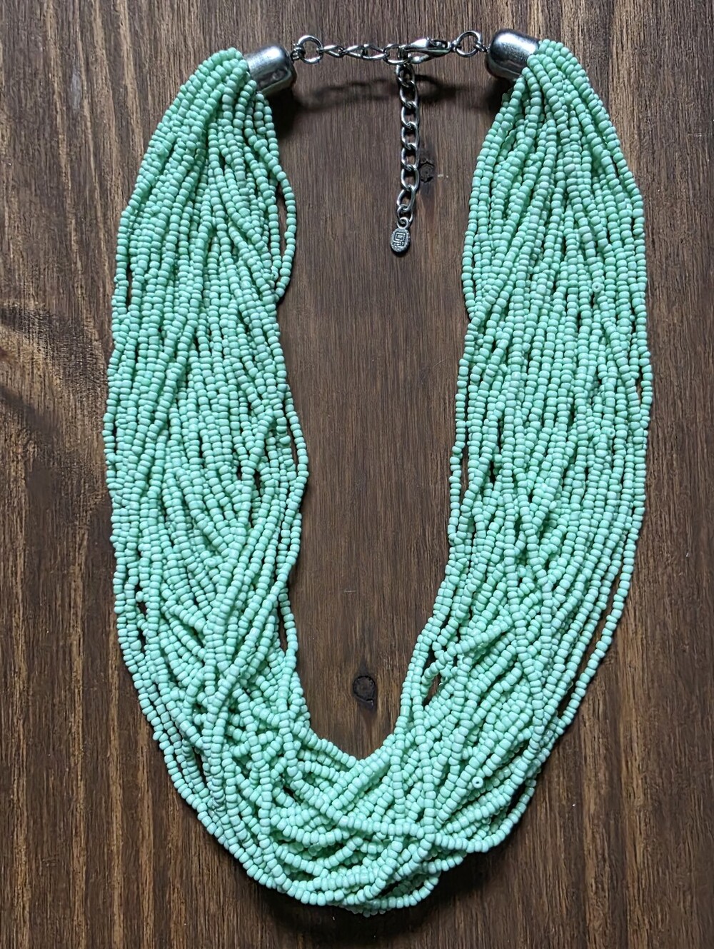Multi-Strand Seafoam Beaded Necklace